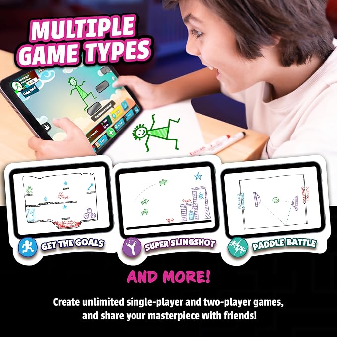 Abacus Brands Pixicade! Plus | Turn Drawings Into Playable Video Games! | Doodle & Draw, Snap Play & Share Instant Video Games!