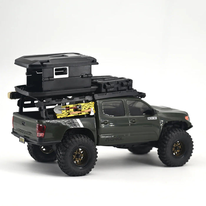 AZTAB RC  SCX30 Toyota Tacoma Roof Rack & Tent Set – Scale Overlanding Adventure Upgrade