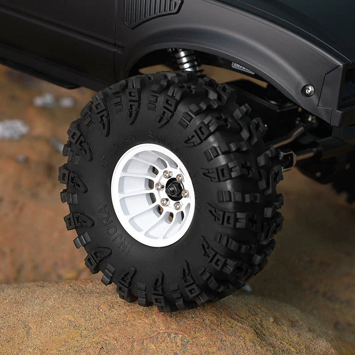 INJORA 1.9" Turbine Deep Dish Wheels for 1/10 RC Crawler (W1915) White