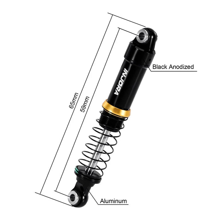 LS 59mm Aluminum Oil Shocks for 1/18 Redcat Ascent-18 HPI Venture18