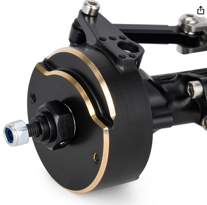 Vanquish H10 Brass Steering Knuckle and Rear Axle Tube Cap Weights  (2)