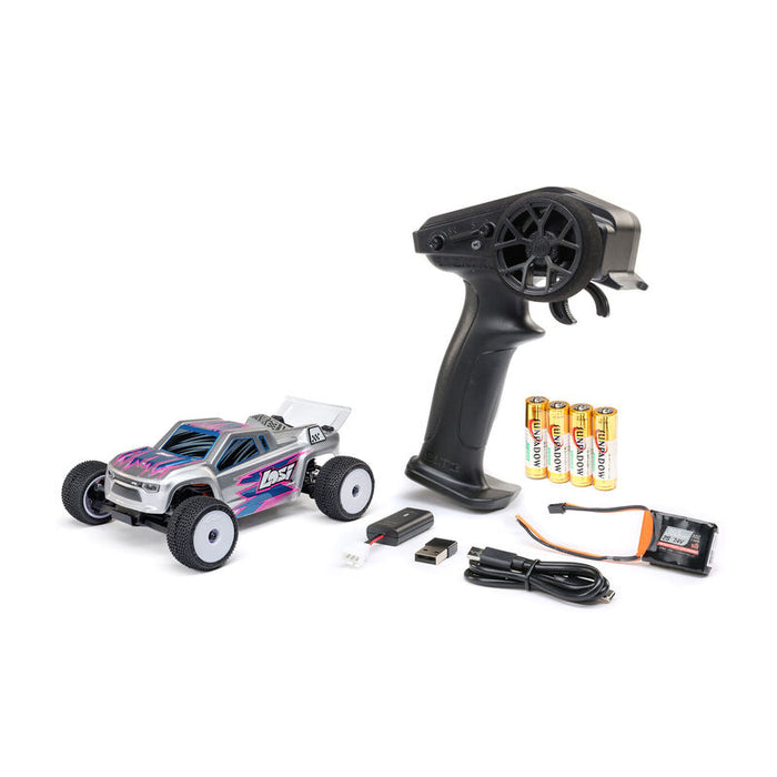PRE ORDER - 1/28 Micro-T 2S 2WD RTR Stadium Truck (Battery & Charger Included) - Silver