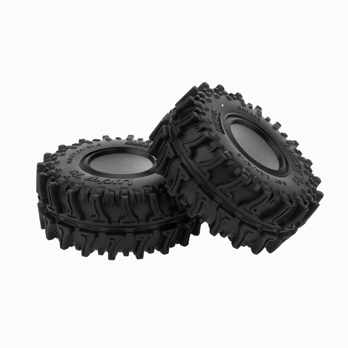 1.0" Tires MS6 Super Soft & Sticky Rubber Tires 64 x 24mm for 1/18 TRX4M 1/24