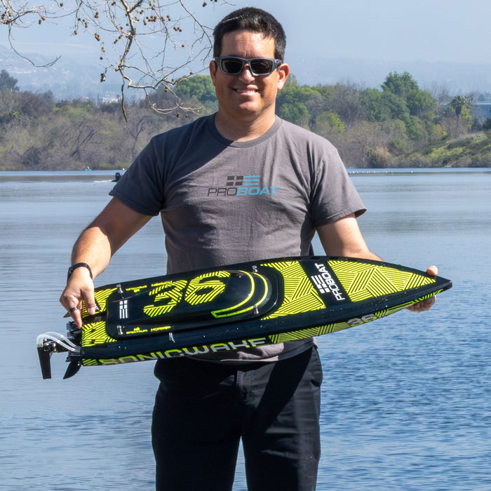 Sonicwake 36" V3 Self-Righting V-Hull Boat RTR, Black