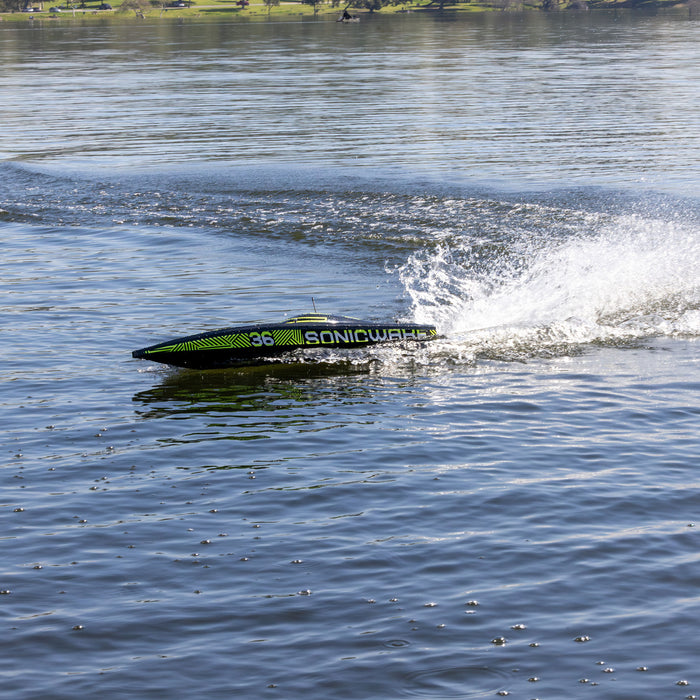 Sonicwake 36" V3 Self-Righting V-Hull Boat RTR, Black