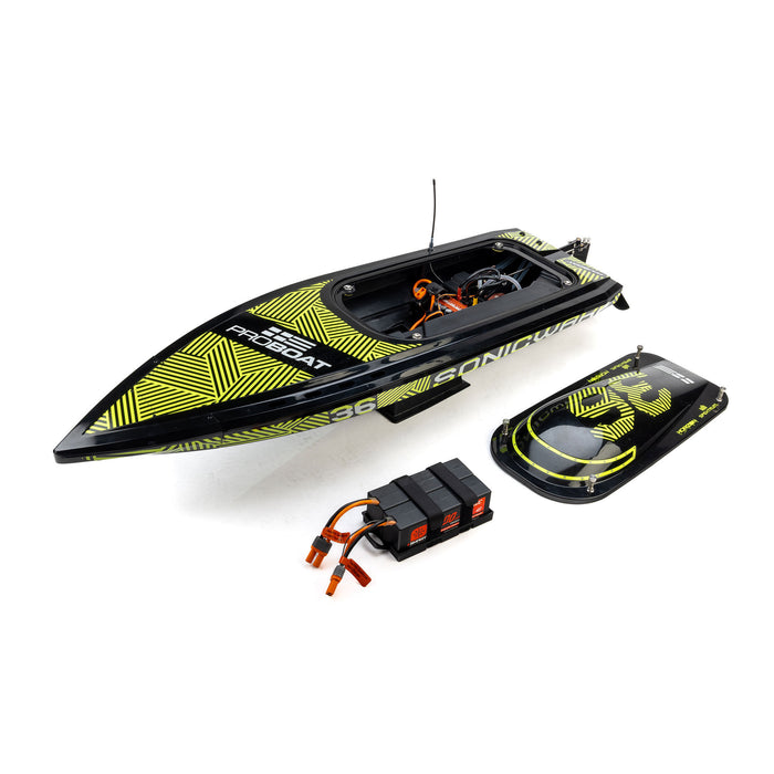 Sonicwake 36" V3 Self-Righting V-Hull Boat RTR, Black