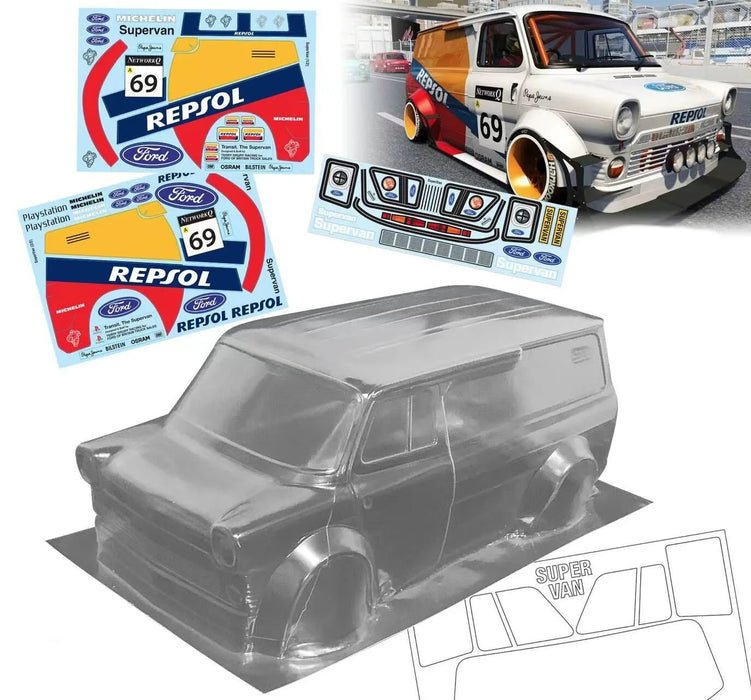 1/10 Super Van Wide Drift body 190mm /255- 260 mm