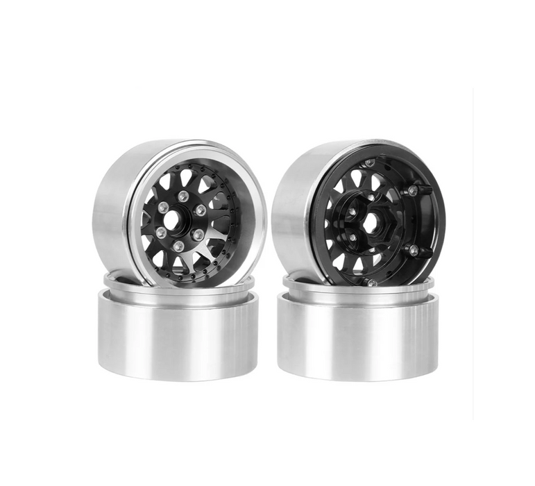 2.2 Aluminum Crawler Wheels Offset -10mm Black