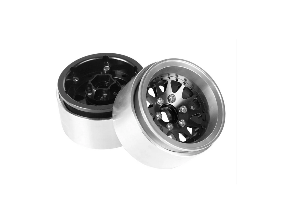 2.2 Aluminum Crawler Wheels Offset -10mm Black