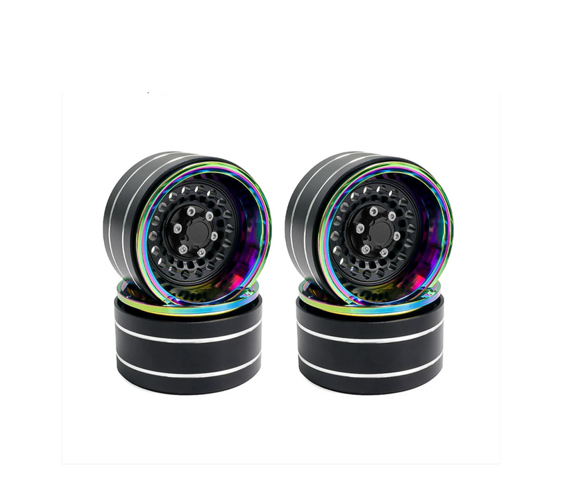 1.9" Aluminum Crawler Wheels Black