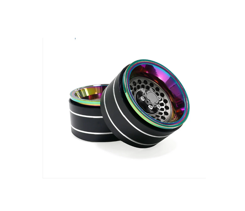 1.9" Aluminum Crawler Wheels Black