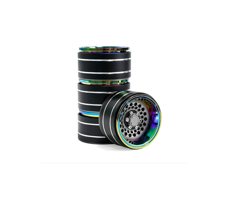 1.9" Aluminum Crawler Wheels Black