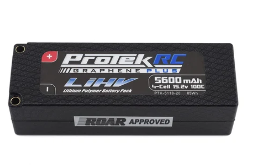 ProTek RC 4S 100C Low IR Silicon Graphene HV LCG LiPo Battery (15.2V/5600mAh) w/5mm Connector (ROAR Approved)