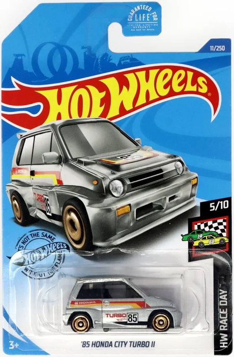 Hot Wheels '85 Honda City Turbo II 11/250 - Silver - 2020 Mainline A