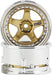 DS Racing Drift Element 5 Spoke Drift Wheels (Gold & Chrome w/Gold Rivets) (2)