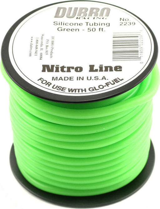 DuBro "Nitro Line" Silicone Fuel Tubing (Green) (50')