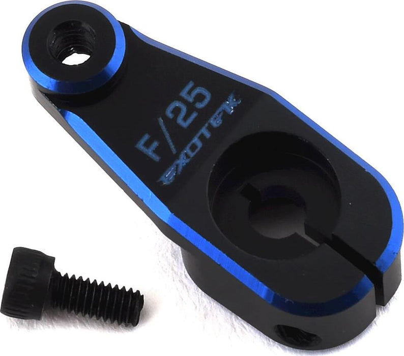 Exotek Aluminum AE HD Servo Horn (Black/Blue) (25T - Futaba/Savox/ProTek)