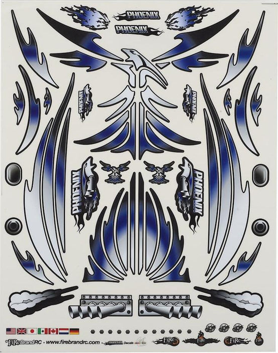 Firebrand RC Concept Phoenix Decal (Blue) (8.5x11")