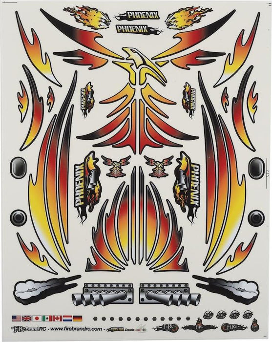 Firebrand RC Concept Phoenix Decal (Orange) (8.5x11")