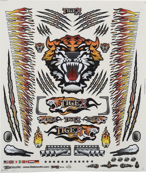 Firebrand RC Concept Tiger Decal (Orange) (8.5x11")