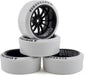 Firebrand RC Char XDR9 5° Pre-Mounted Slick Drift Tires (4) (Black/White)