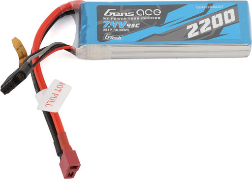 Gens Ace 2S G-Tech Smart LiPo Battery 45C (7.4V/2200mAh) w/T-Style Connector
