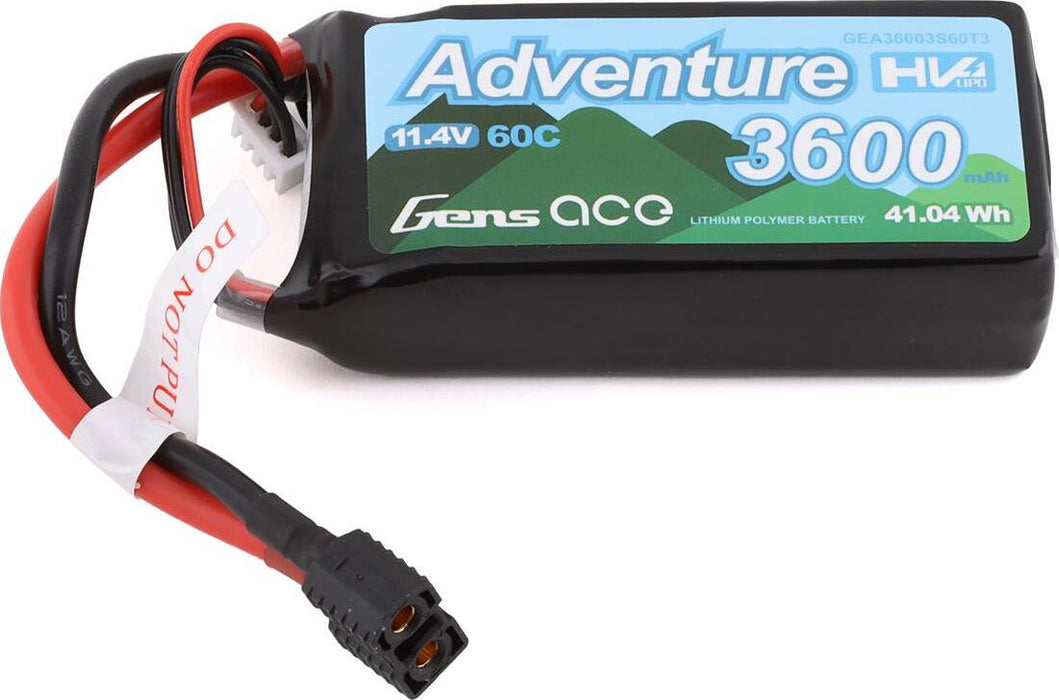 Gens Ace Adventure 3s LiHv Battery Pack 60C (11.4V/3600mAh)