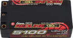 Gens Ace Redline 2S Shorty LiHV LiPo Battery 130C w/5mm Bullets (7.6V/5100mAh)
