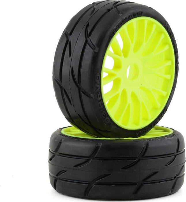 GRP Tires GT - TO3 Revo Belted Pre-Mounted 1/8 Buggy Tires (Yellow) (2) (XM7)