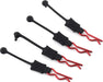 Hot Racing 1/8 Body Clip Retainers (Red) (4)