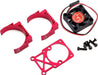 Hot Racing Clip-On Two-Piece Motor Heat Sink w/Fan (Red)
