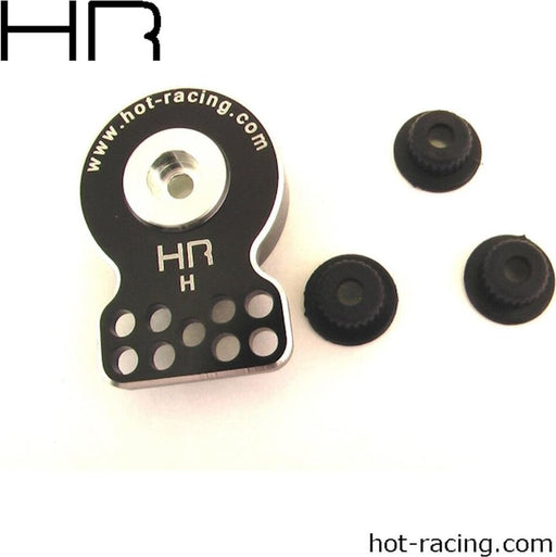 Hot Racing Aluminum CNC Heavy Duty Servo Saver w/Heavy Spring Tension (Black)
