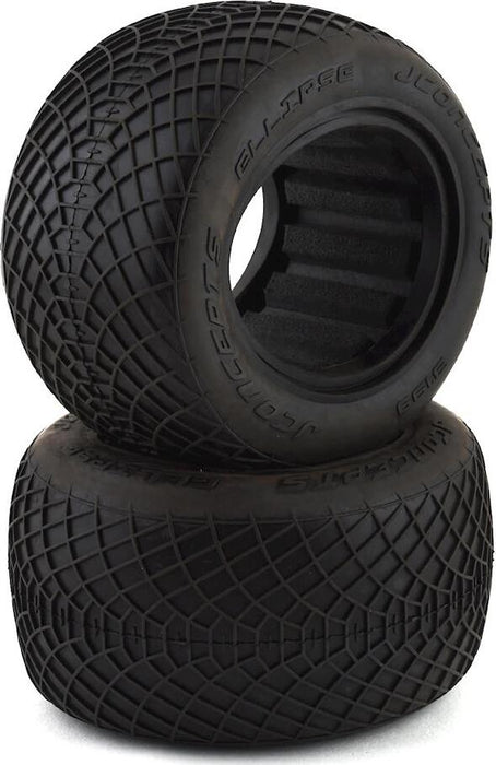 JConcepts Ellipse 2.2" 1/10 Stadium Truck Tires (2) (Green)