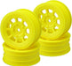 JConcepts 9 Shot 2.2 Dirt Oval Front Wheels (Yellow) (4) (B6.1/XB2/RB7/YZ2)