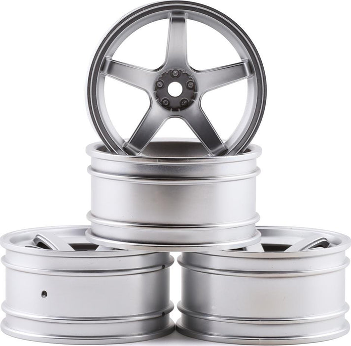 MST 5 Spoke Wheel Set (Flat Silver) (4)