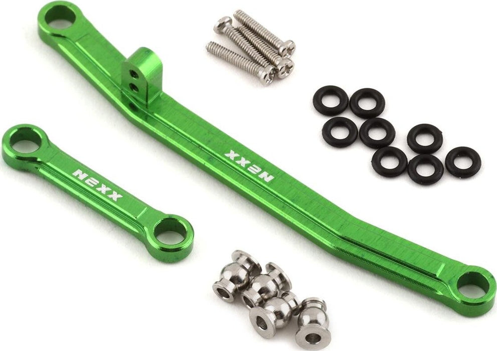 NEXX Racing Axial SCX24 Aluminum Steering Link Set (Green)