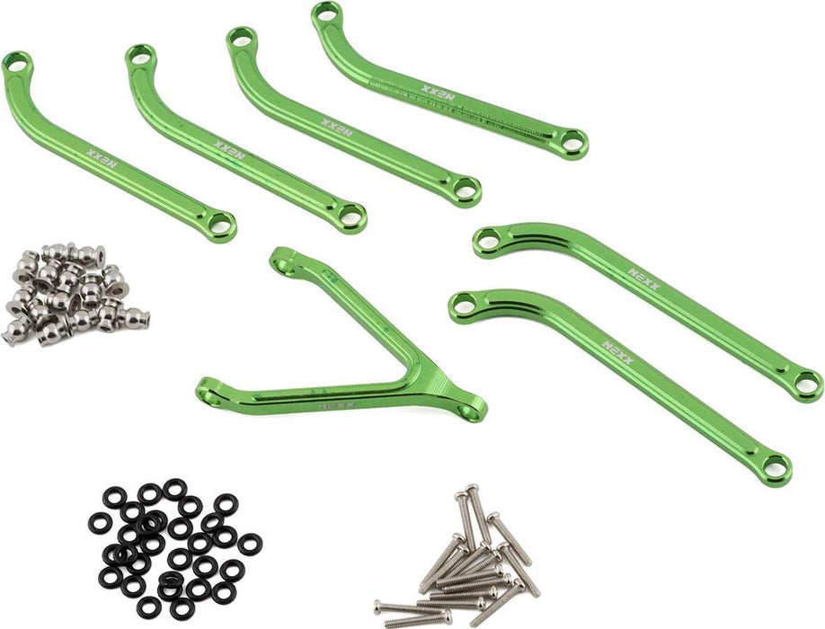 NEXX Racing Axial SCX24 Aluminum High Clearance Link Set (Green)