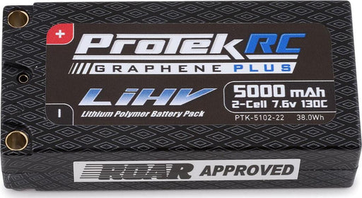 ProTek RC 2S 130C Low IR Si-Graphene + HV Shorty LiPo Battery (7.6V/5000mAh)