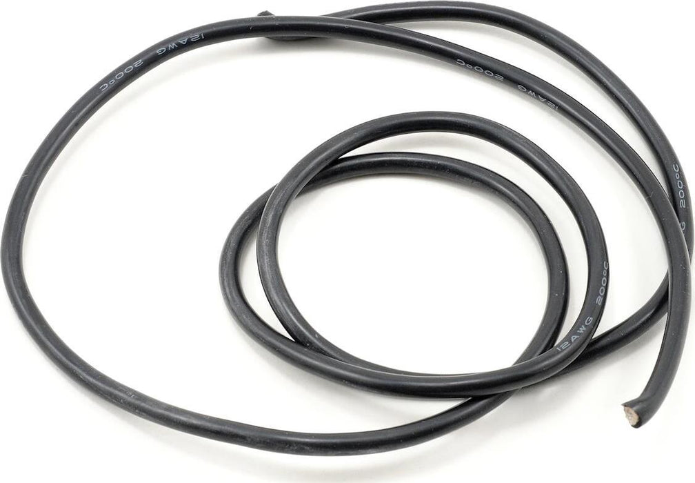 ProTek RC Silicone Hookup Wire (Black) (1 Meter) (12AWG)