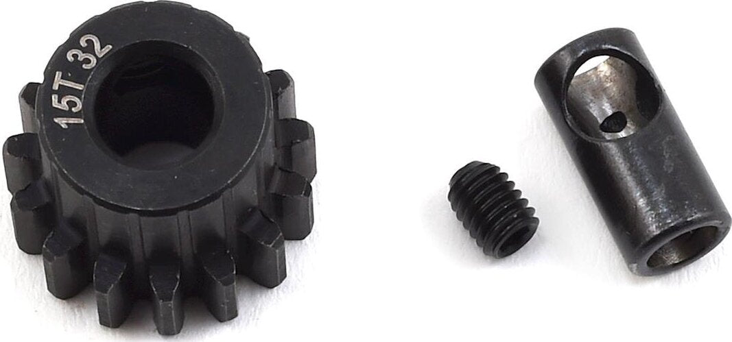 ProTek RC Steel 32P Pinion Gear w/3.17mm Reducer Sleeve (Mod .8) (5mm Bore) (15T)
