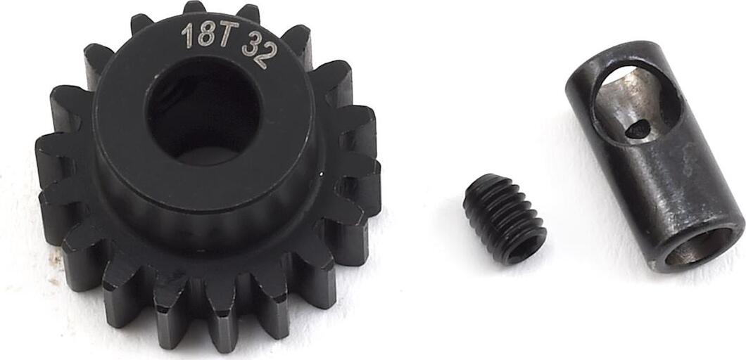 ProTek RC Steel 32P Pinion Gear w/3.17mm Reducer Sleeve (Mod .8) (5mm Bore) (18T)