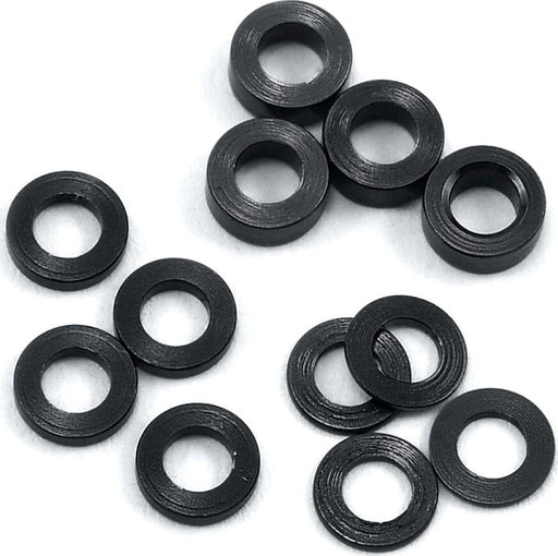 ProTek RC Aluminum Ball Stud Washer Set (Black) (12) (0.5mm, 1.0mm & 2.0mm)