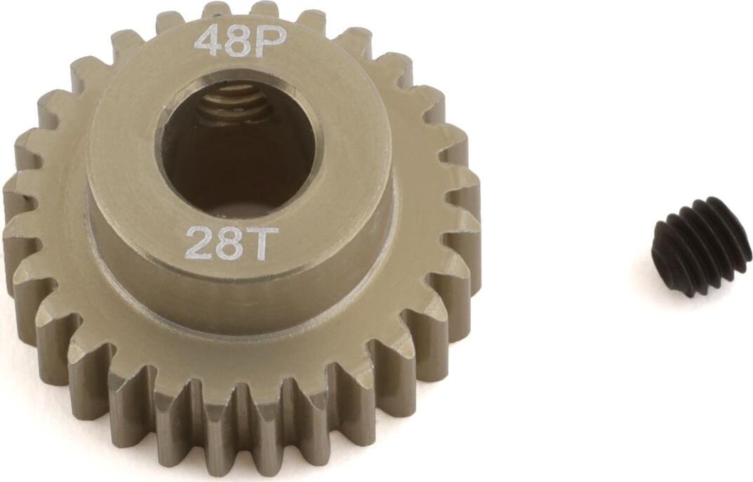 ProTek RC 48P Lightweight Hard Anodized Aluminum Pinion Gear (5.0mm Bore) (28T)