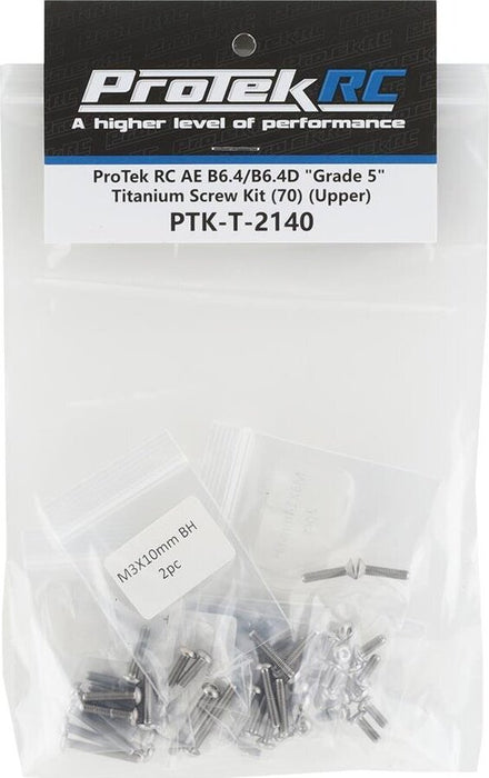 ProTek RC AE B6.4/B6.4D "Grade 5" Titanium Screw Kit (70) (Upper)