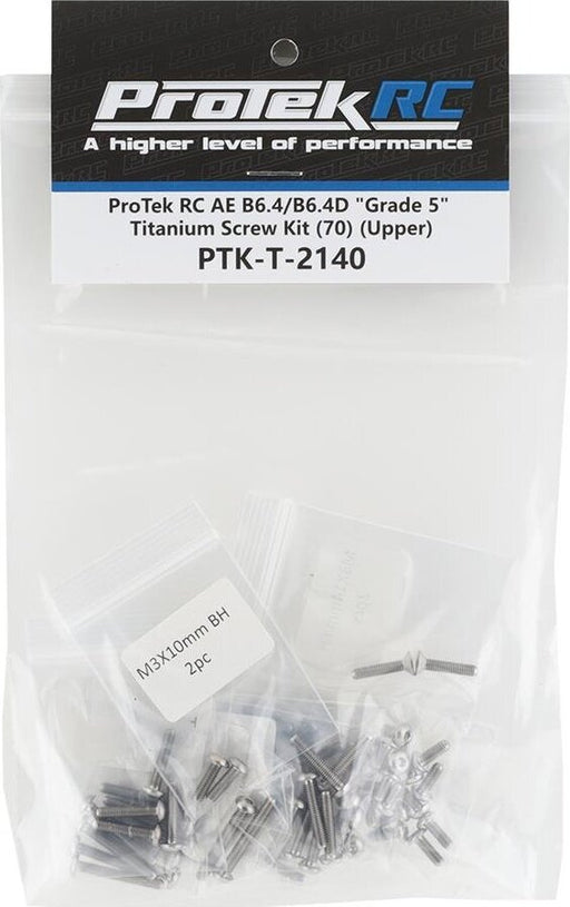 ProTek RC AE B6.4/B6.4D "Grade 5" Titanium Screw Kit (70) (Upper)