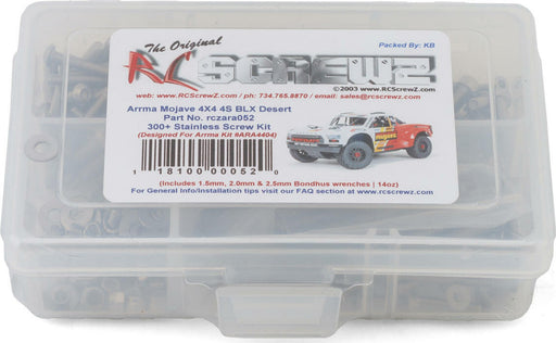 RC Screwz Arrma Mojave 4S BLX 1/8 RTR 4X4 Desert Truck Stainless Steel Screw Kit