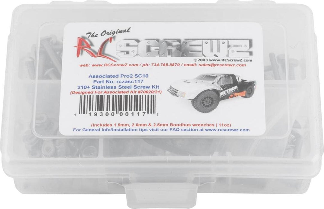 RC Screwz Associated Pro2 SC10 Stainless Steel Screw Kit