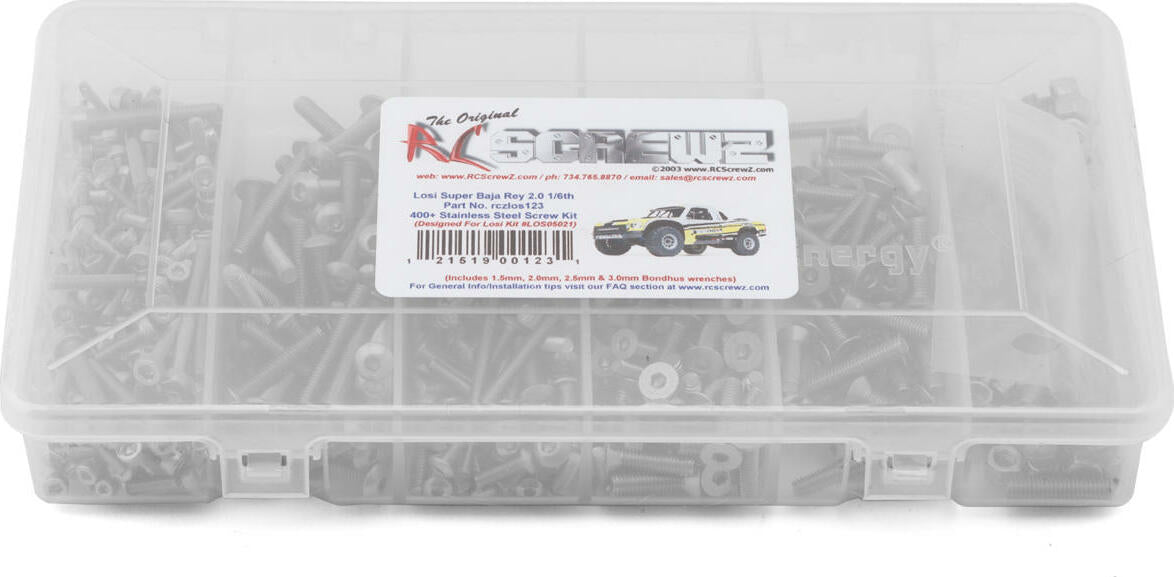 RC Screwz Losi Baja Rey 2.0 Desert Truck Stainless Steel Screw Kit