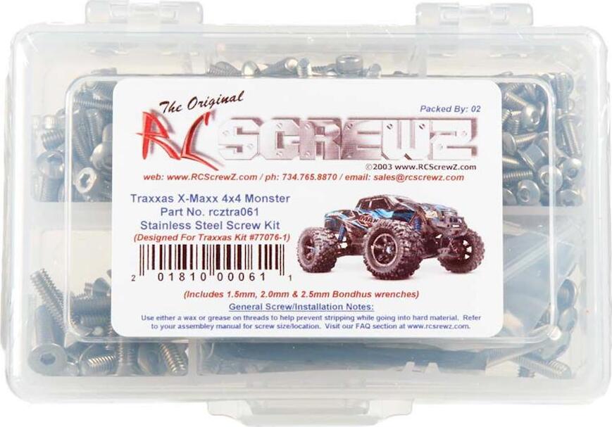 RC Screwz Stainless Steel Screw Kit Traxxas X-Maxx