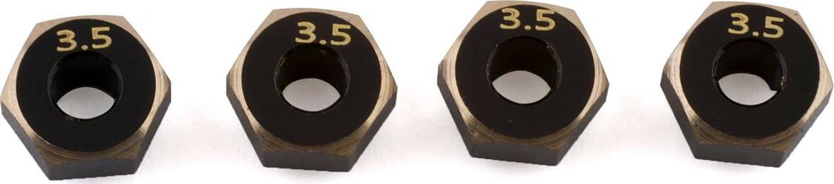 Samix SCX24 Brass Hex Adapter (4) (3.5mm) (1g)